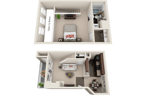 3D floorplan of A1